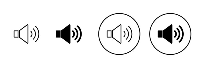 Speaker icons set. volume sign and symbol. loudspeaker icon. sound symbol