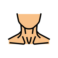 neck human body color icon vector. neck human body sign. isolated symbol illustration