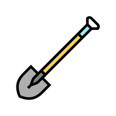 shovel tool color icon vector. shovel tool sign. isolated symbol illustration