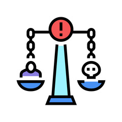 crimes against morality color icon vector. crimes against morality sign. isolated symbol illustration