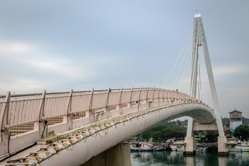 The Lover's Bridge at Tamsui District in New Taipei, Taiwan