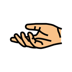 give hand color icon vector. give hand sign. isolated symbol illustration