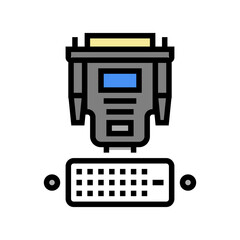 dvi cable and port color icon vector. dvi cable and port sign. isolated symbol illustration