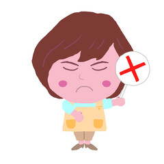 女性　エプロン　介護士　イラスト素材