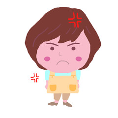 女性　エプロン　介護士　イラスト素材