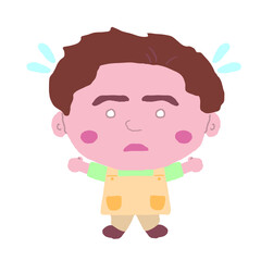 男性　エプロン　介護福祉士　イラスト素材