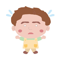 男性　エプロン　介護福祉士　イラスト素材