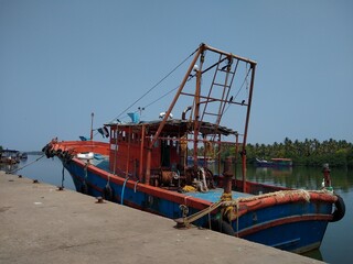Fishing boat, Muthala pozhi fishing harbor, Thiruvananthapuram, Kerala