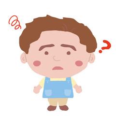 男性　エプロン　保育士　イラスト素材