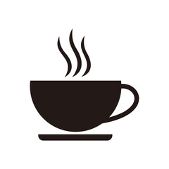 hot coffee cup icon vector on white background