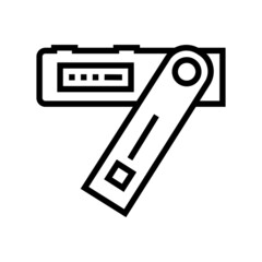 crypto digital device line icon vector. crypto digital device sign. isolated contour symbol black illustration