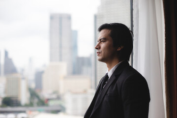 business man person portrait, professional businessman working successful