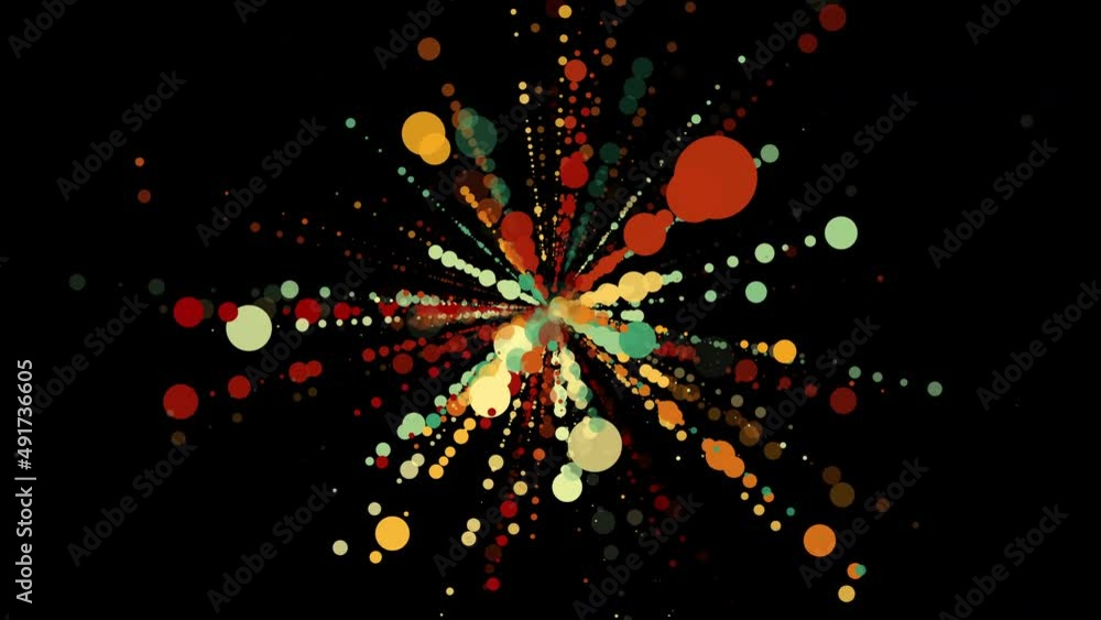 Poster splash random particles. computer generated 3d render