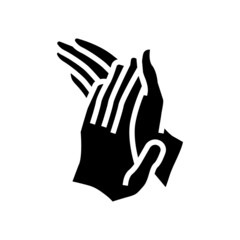 clap applause glyph icon vector. clap applause sign. isolated contour symbol black illustration