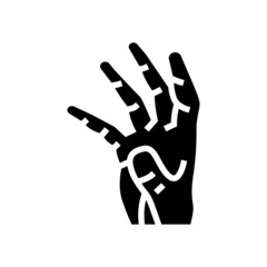 palm of hand glyph icon vector. palm of hand sign. isolated contour symbol black illustration