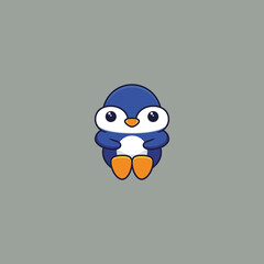 Cute Penguin Mascot Logo Design