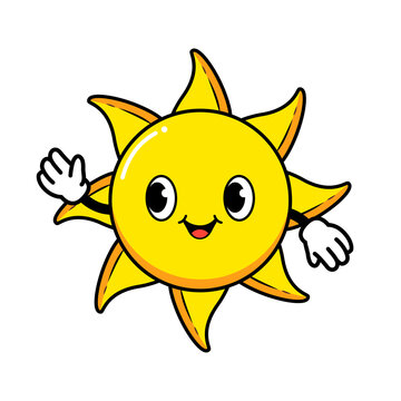 cute sun cartoon for children book