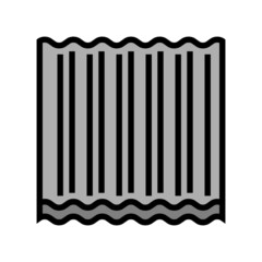 panel corrugated asbestos color icon vector. panel corrugated asbestos sign. isolated symbol illustration