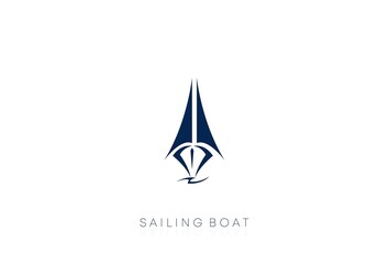 Sailboat logo, sailing logo design, vector icons.