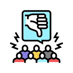 public shaming color icon vector. public shaming sign. isolated symbol illustration