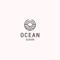 Ocean logo icon design template