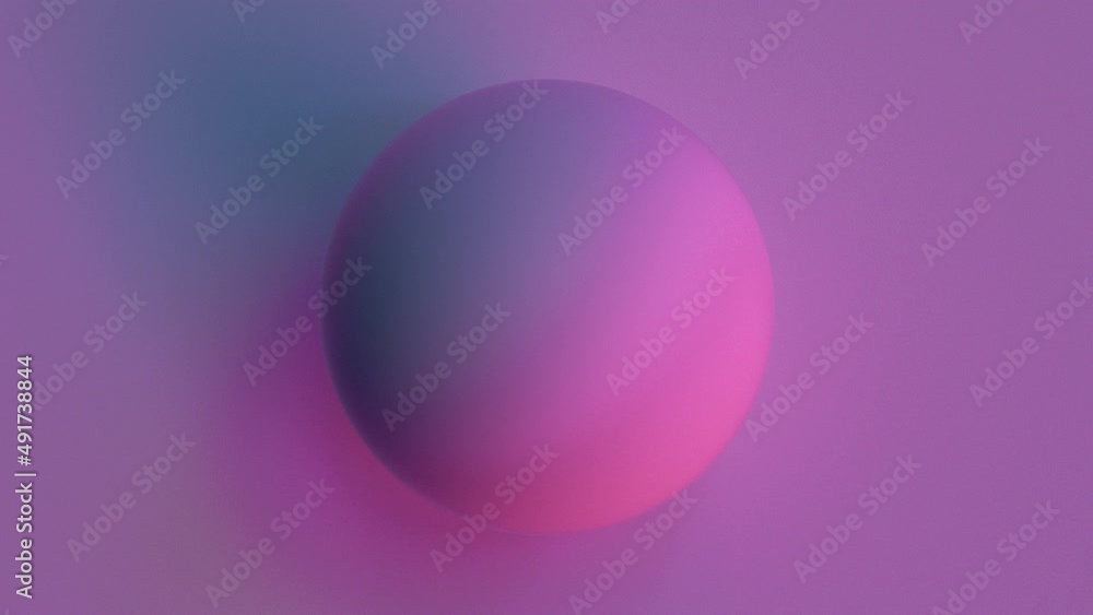 Poster bright ball with colorful 3d render gradient floating on surface. creative minimalism with simple ge