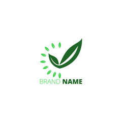 Check leaf logo template design. This logo is suitable to be an identity for a brand, business, and service without leading to a particular business or service sector.
