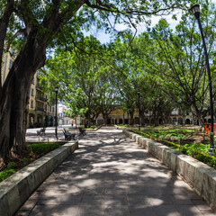 Zócalo de Oaxaca sin gente