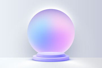 Minimal pastel podium display background for your product presentation, or product display pedestal.