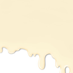 垂れたホワイトチョコ　下寄り（正方形）