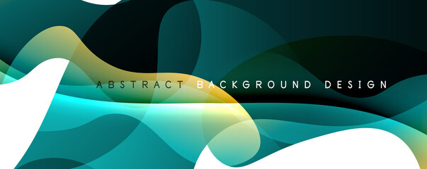 Trendy simple fluid color gradient abstract background with dynamic wave line effect. Vector Illustration For Wallpaper, Banner, Background, Card, Book Illustration, landing page © antishock