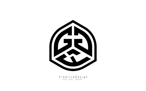 GGF letter logo design template vector