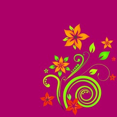 Vector frame of flowers. Vintage floral elements Isolated botanical illustration for a postcard.