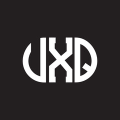UXQ letter logo design on black background. UXQ creative initials letter logo concept. UXQ letter design.