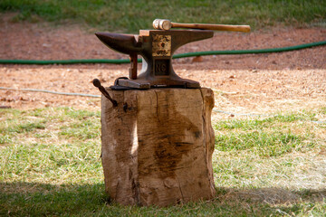 Blacksmith tools for a horse