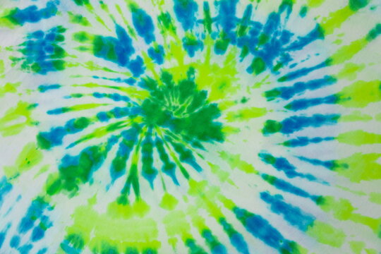 green spiral tie dye colorful background
