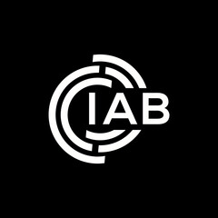 IAB letter logo design on black background. IAB creative initials letter logo concept. IAB letter design.