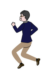 キャリアをイメージさせるジャンプする人のイラスト