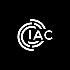 IAC letter logo design on black background. IAC creative initials letter logo concept. IAC letter design.