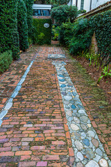 Plant Filled Alley in The Historic District, Charleston, South Carolina, USA
