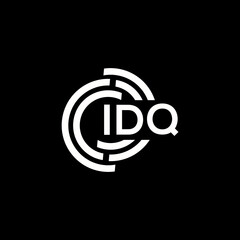 IDQ letter logo design on black background. IDQ creative initials letter logo concept. IDQ letter design.