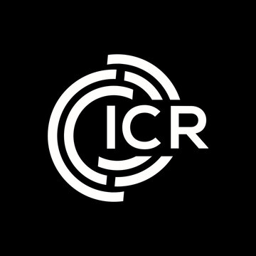 ICR letter logo design on black background. ICR creative initials letter logo concept. ICR letter design.