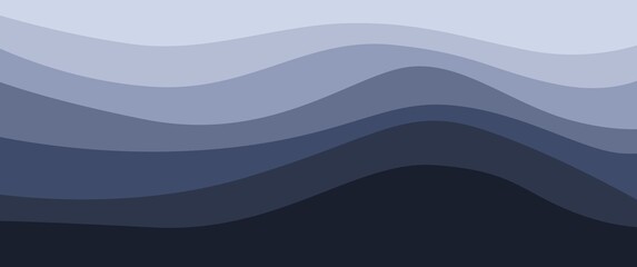 Abstract minimalist wavy layers vector illustration good for background, backdrop, desktop background, wallpaper, ads banner, website banner, typography background, game asset.