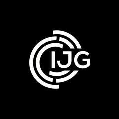 IJG letter logo design. IJG monogram initials letter logo concept. IJG letter design in black background.