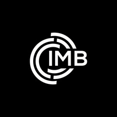 IMB letter logo design. IMB monogram initials letter logo concept. IMB letter design in black background.