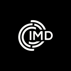 IMD letter logo design. IMD monogram initials letter logo concept. IMD letter design in black background.