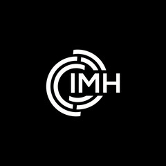 Fototapeta premium IMH letter logo design. IMH monogram initials letter logo concept. IMH letter design in black background.