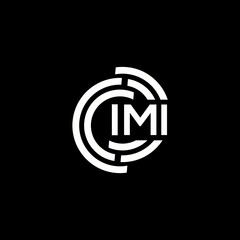 IMI letter logo design. IMI monogram initials letter logo concept. IMI letter design in black background. - obrazy, fototapety, plakaty