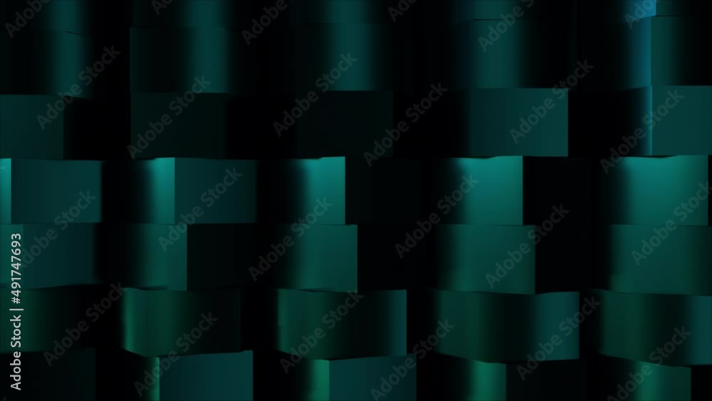 Poster hexagonal blocks. computer generated 3d render