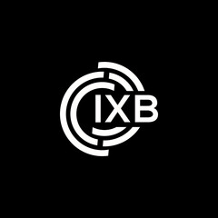 IXB letter logo design. IXB monogram initials letter logo concept. IXB letter design in black background.